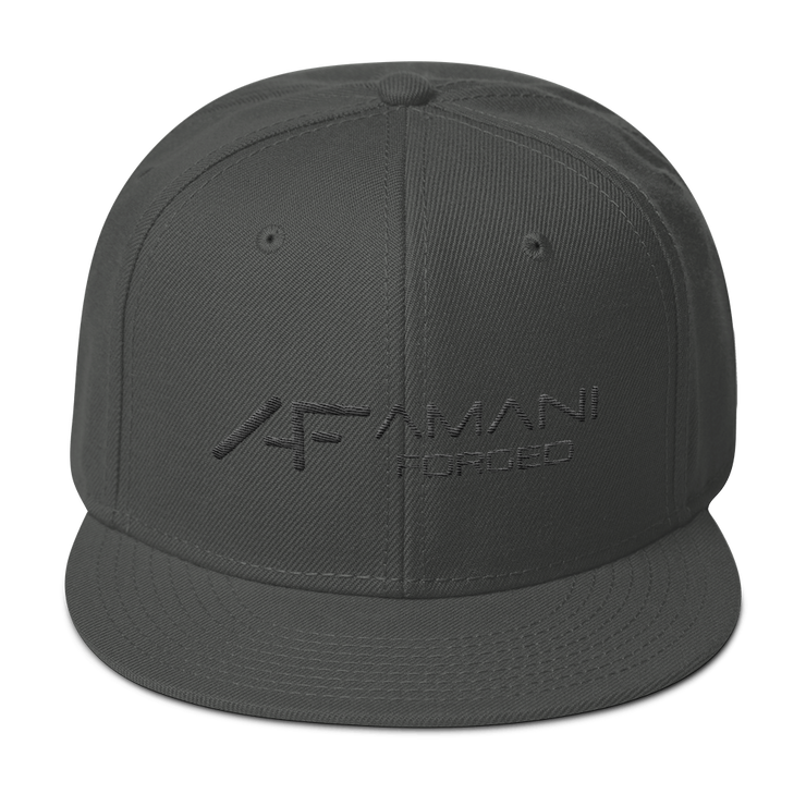 AF² Black Stitched Snapback - Shop Amani